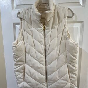 Michael Kors Ivory Quilted Vest
